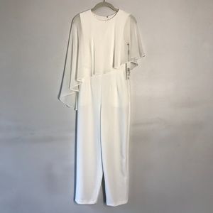 NWT Calvin Klein Popover White Jumpsuit Size 2
